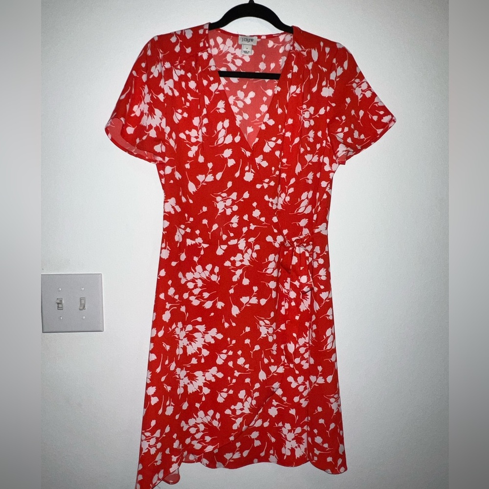 J. Crew Orange Floral Dress